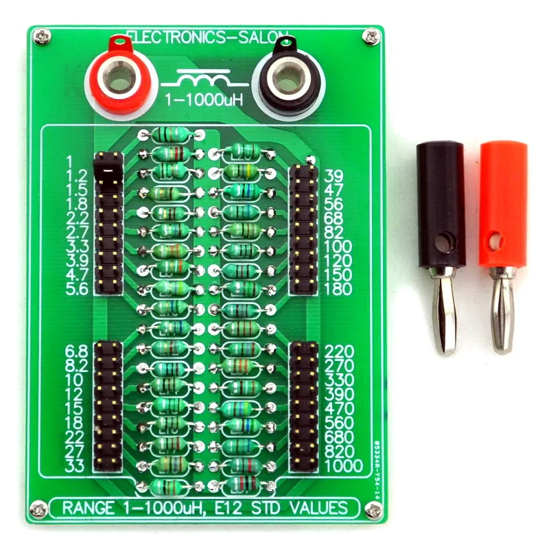 

ELECTRONICS-SALON 1uH to 1000uH E12 Standard 37 Values Programmable Inductor Board.