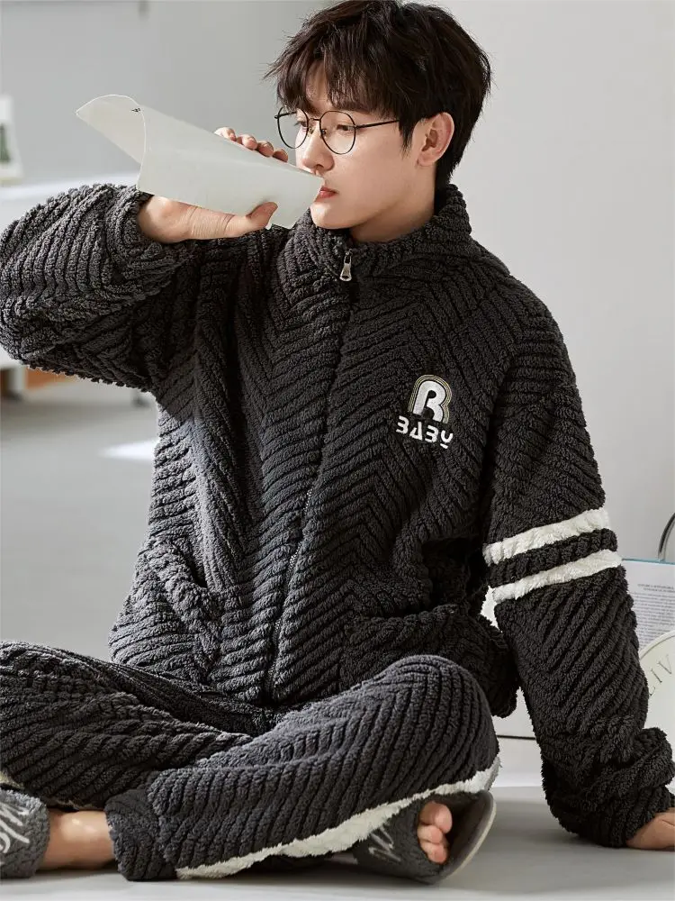 Matching Couple Pajamas Men's Winter Cholovіcha Thermal Man Plus Size Clothes for Home Men Pijama Mens Sleepwear Pyjama Set
