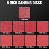 170Pcs 5 Inch Sanding Discs 8 Hole Hook And Loop 40 60 80 120 180 240 320 400 600 Grit Round Sandpaper For Sander 5