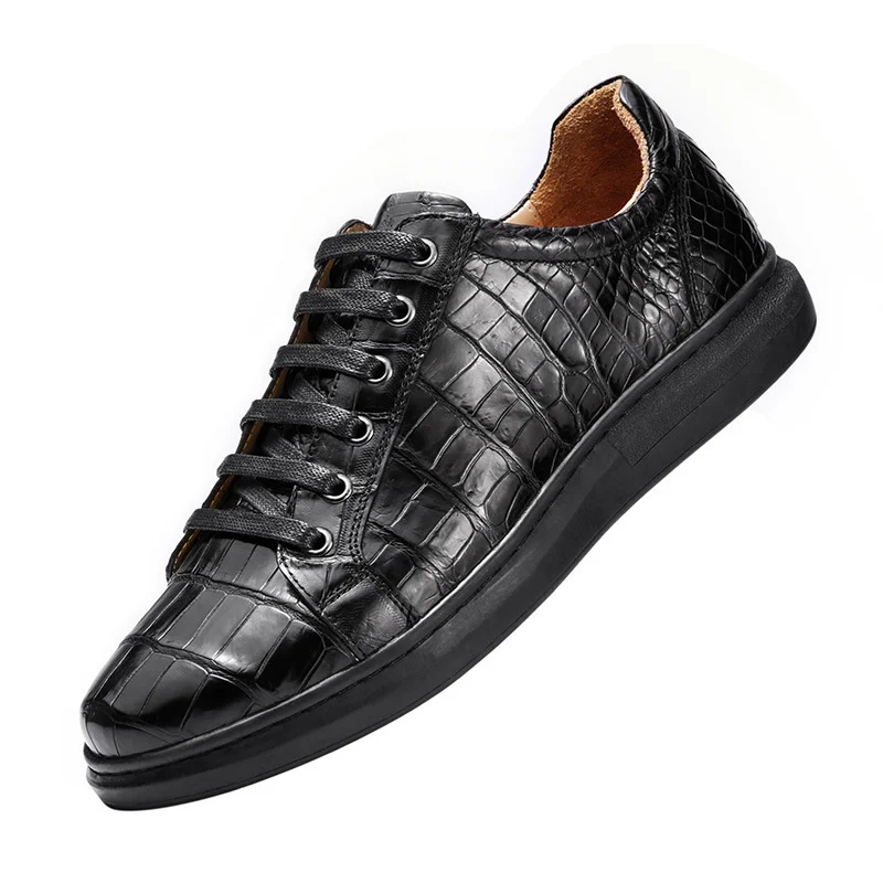 

New Genuine Leather Luxury Sports Shoes High Quality Fashion Business Sneakers High-end Trend Casual Men's Cozy Hiking Shoes