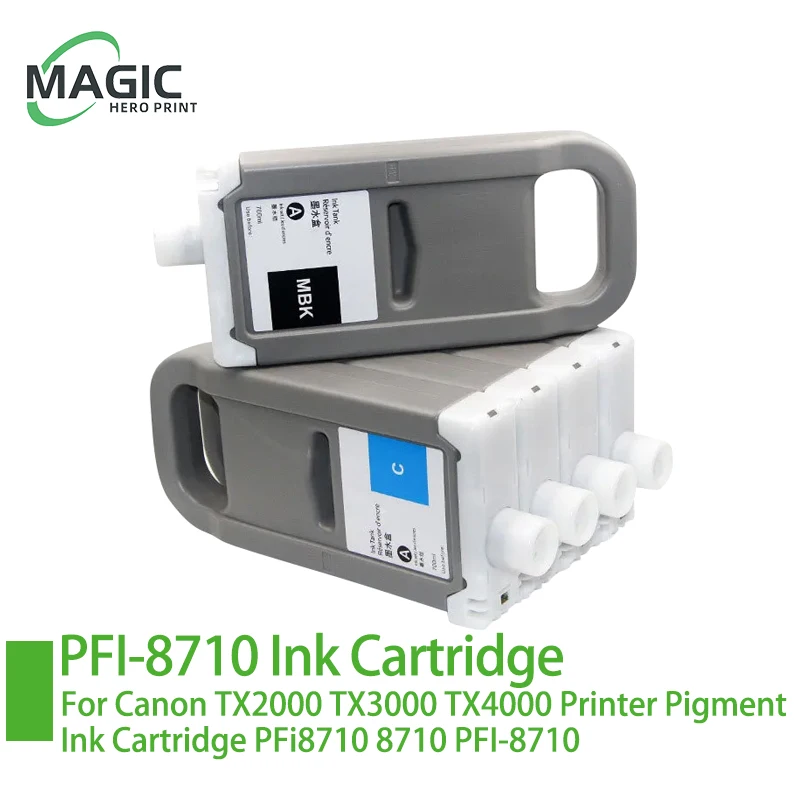 

PFI-8710 Ink Cartridge Compatible For Canon TX2000 TX3000 TX4000 Printer Pigment Ink Cartridge PFi8710 8710 PFI-8710BK MBK C M Y