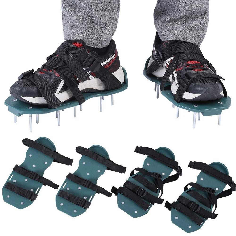 

1 Pair Grass Spiked Gardening Walking Lawn Aerator Sandals Soil Loosening Aerator Spiked Shoes Sandals Lawn Aerator Spikes Shoe