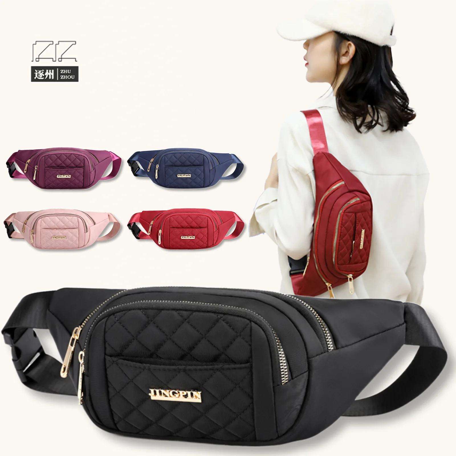

New style women's fashionable waist bag coin cashier large capacity multifunctional waist bag versatile chest bag wholesale