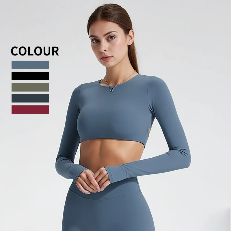 Top Yoga Manches Longues avec Brassière Intégrée