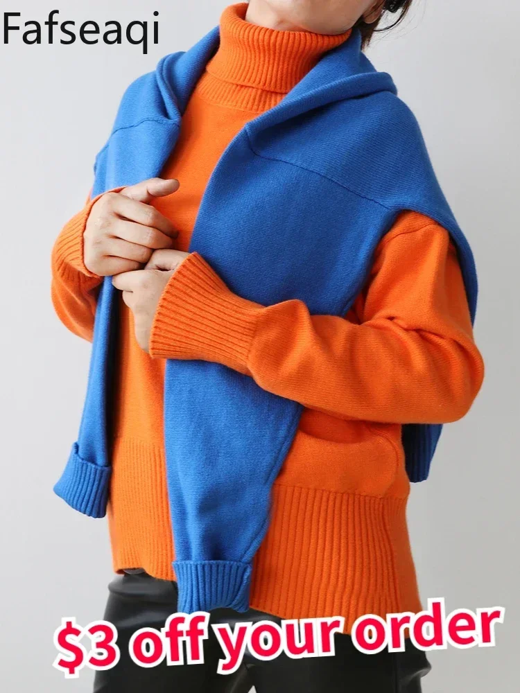 Pull En Tricot Pour Femme - Pull à Manches Longues - Col Roulé