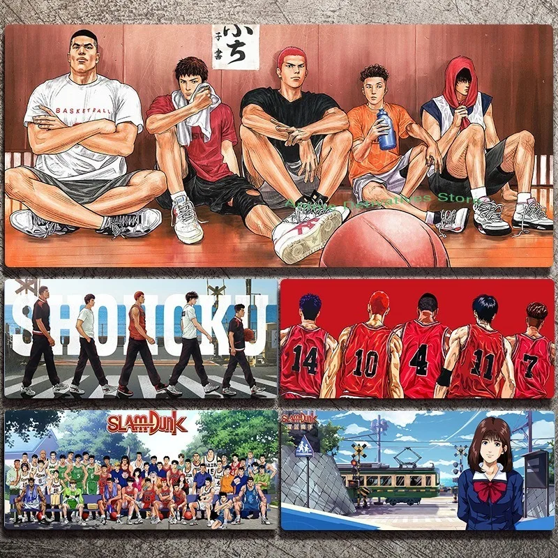 

Anime Slam Dunk Mouse Pad Hanamichi Ryouta Rukawa Hisashi Large XXL Waterproof MousePad Manga Computer Accessories Desk Mat