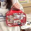 Cartoon Cute Kt Cat Makeup Bag Kawaii PVC Transparent Portable Large-Capacity Waterproof Storage Bag Travel Wash Handbag 6