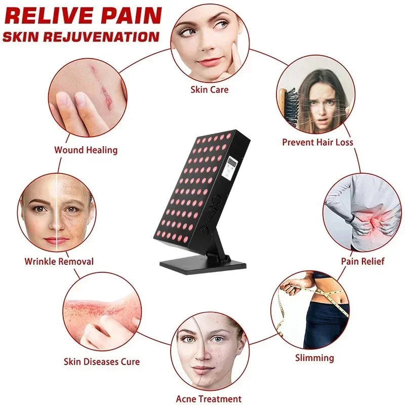 Red Near Infrared Therapy Red Light Therapy , Panel For Anti-aging , Pain Relief ,660nm, 850nm, 300W, Adjustable Stand ,Timing