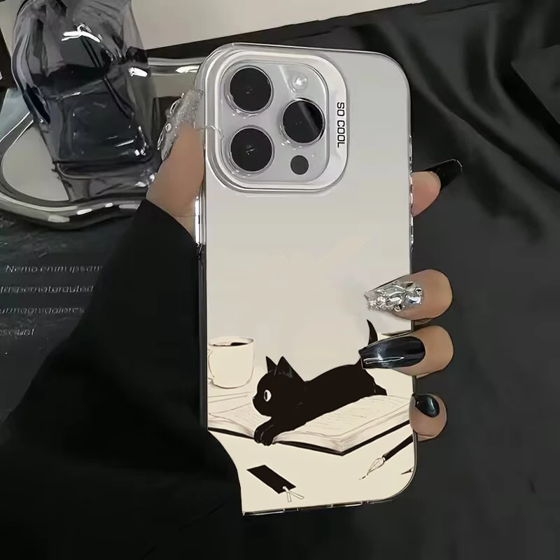 Adorable Black Cat Phone Case Cover