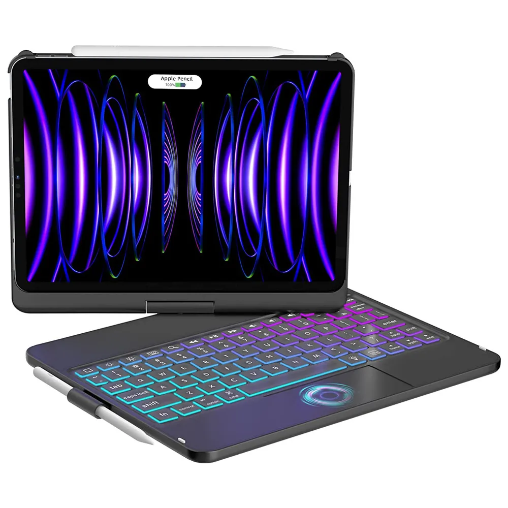 Magic Touchpad Swivel Keyboard Case para Ipad 10.2 7th 8th 9th 10.5 Air 10 10.9 Pro11 Pro12.9 360 Rotation Keyboard Cover