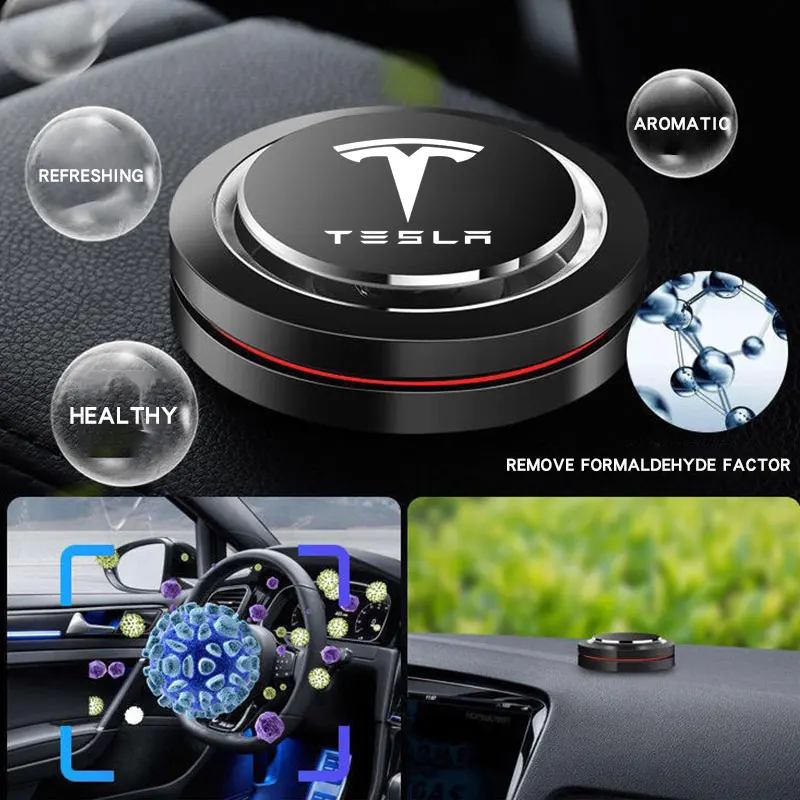 Car Flying Saucer Air Freshener Solid Aroma Perfume Diffuser Auto Perfume Aromatherapy for Tesla model 3 Y X S Accessories