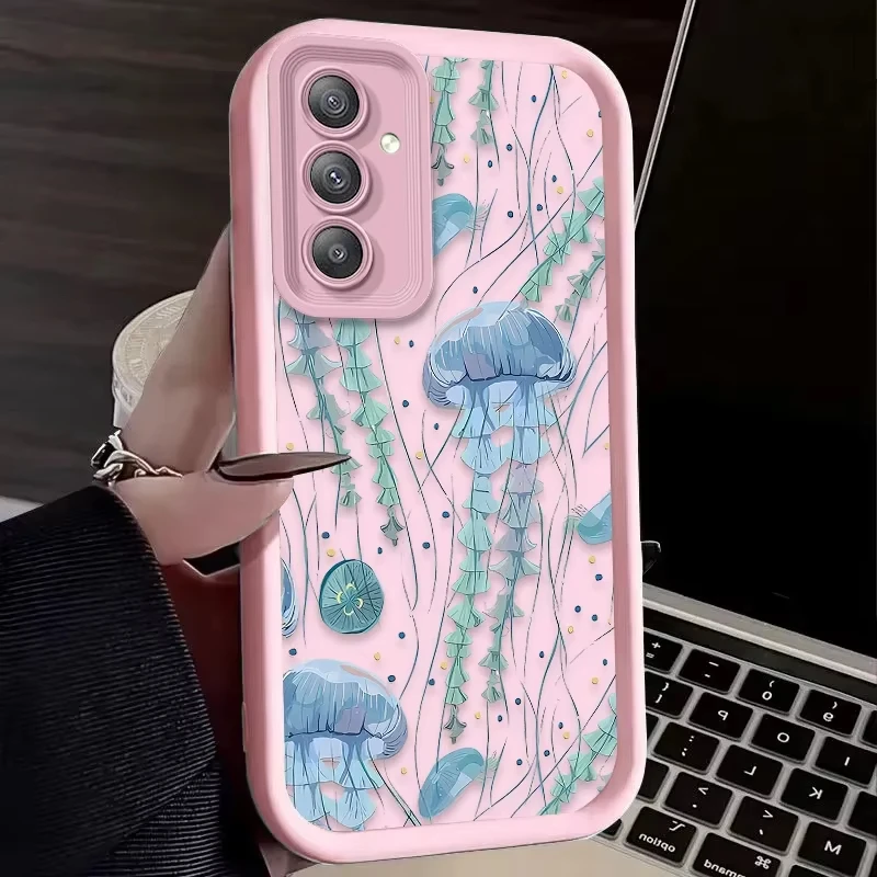 Luxury Blue Pink Jellyfish Phone Case Cover