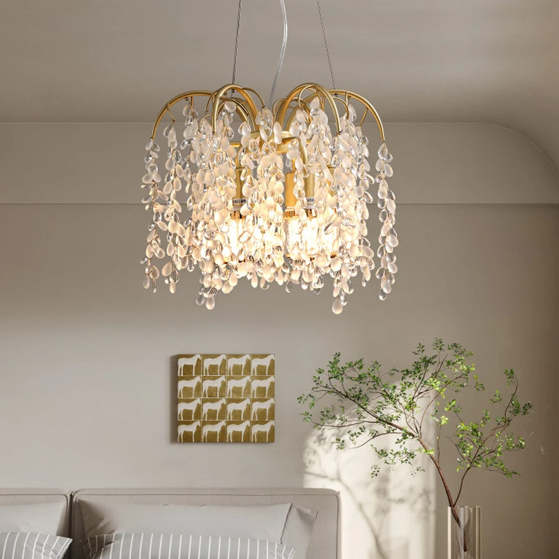Modern Led Chandelier Ceiling Chandelier Luxury Living Room Indoor Crystal Lamp Golden Homeware Gloss