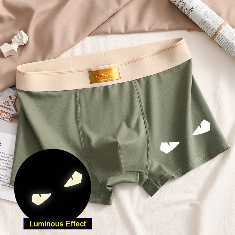 

NEW Luxury Underwear Men Underpants Man Cotton Glow Shorts Gift Fluorescence Men's Panties Plus Size Panties Boxer Underwears