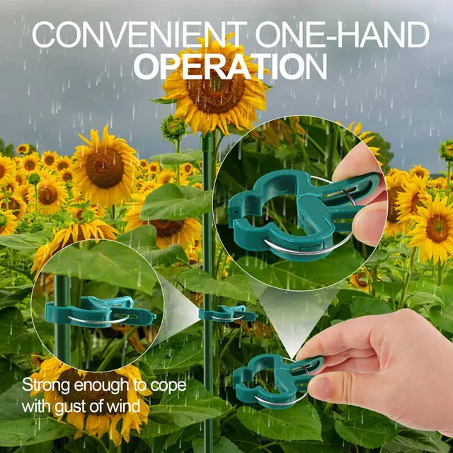 10 db Növényi Tartó Klipek Beállítva A Virágszőlő Kerti Paradicsom Klipeket Szárak Támogatására Szőlővel Egyenesen Mászó Szerszám - Image 5