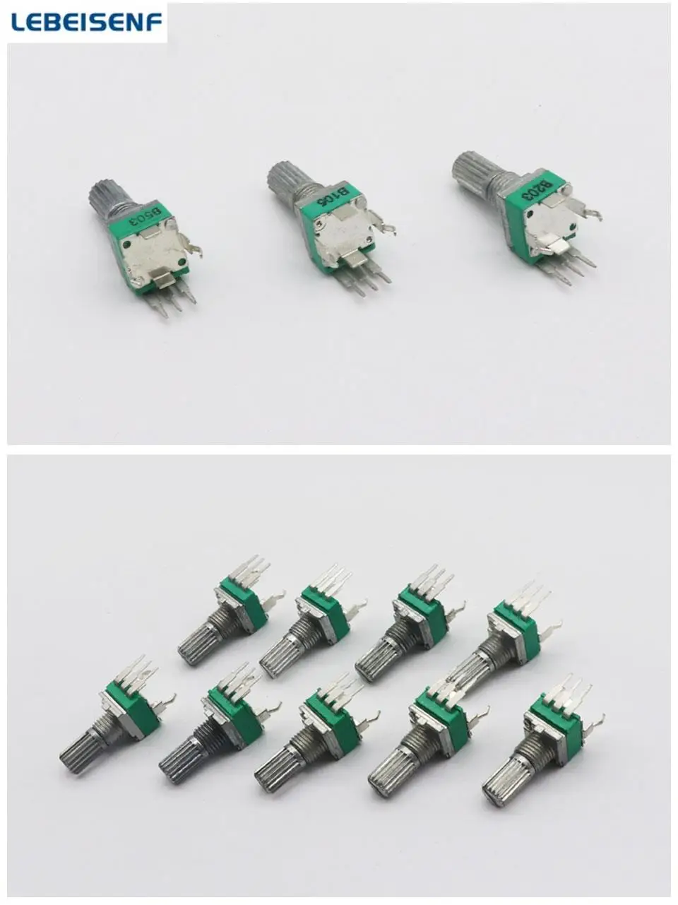 5 개/몫 봉인 된 RK097N 단일 수직 전위차계 B1K B20K B50K B100K-B1M 핸들 15MM 꽃