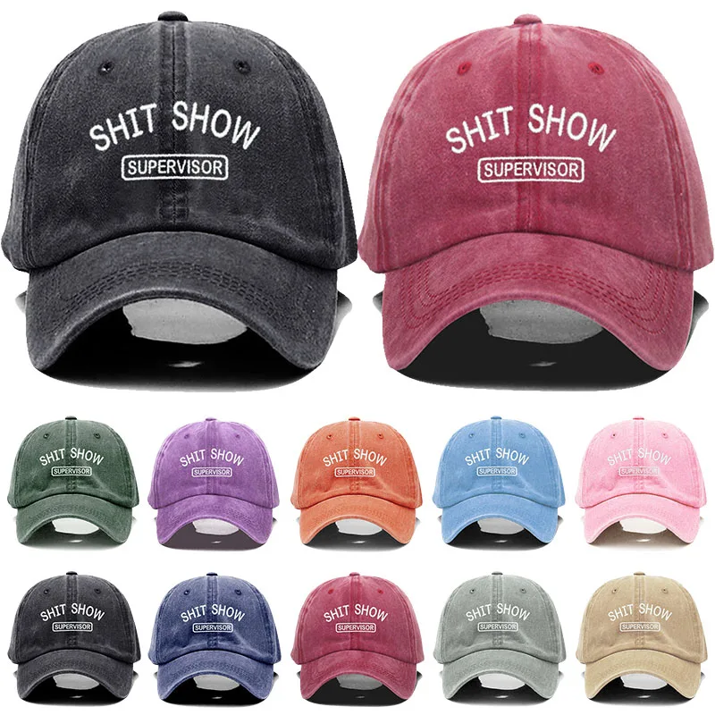 SHIT SHOW SUPERVISOR Embroidery Baseball Caps For Men Women Vintage Soft Cotton Unisex Truck Driver Hats baseball cap baseball caps trucker hat