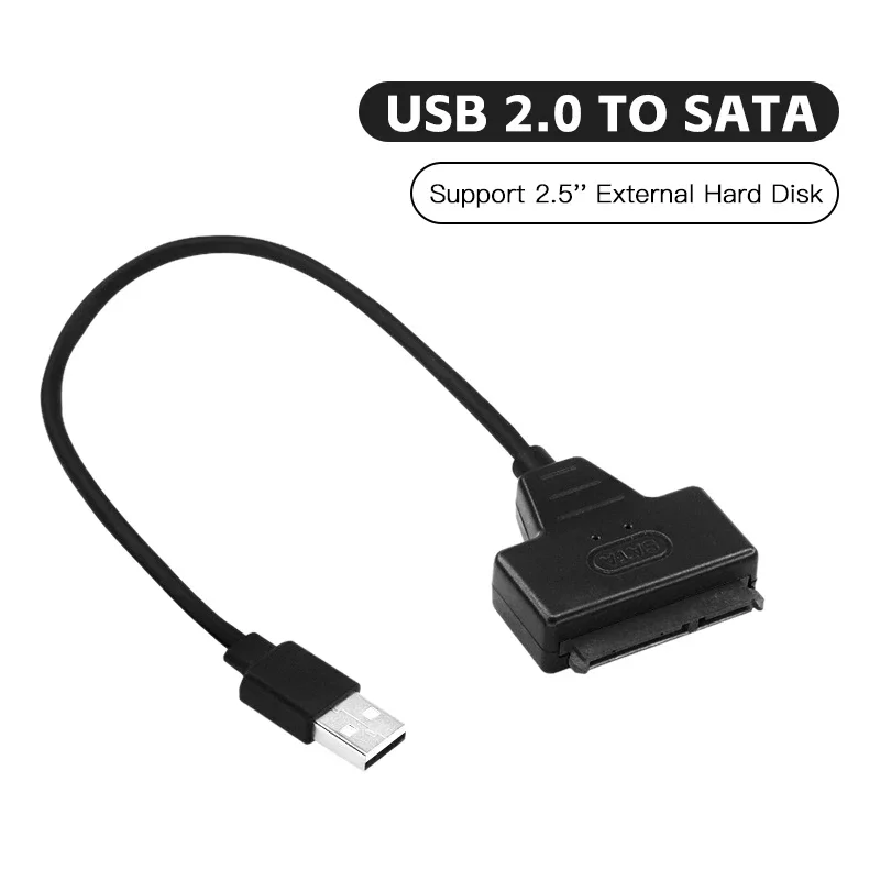 USB-2-0-para-SATA-cabo-adaptador-de-disco-r-gido-externo-conector-do ...