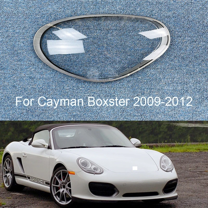 For Porsche Cayman Boxster 987 2009-2012 Xenon Headlight Shell Transparent Headlamp Cover Plexiglass Replace Original Lampshade