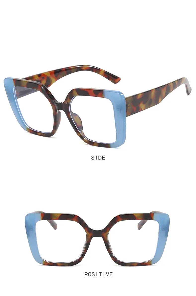 GM LUMIAS Übergroße quadratische Brille, 2025, neue Vintage-Brille mit mehrfarbigem Rand, Damenbrille, modisches Design, nicht verschreibungspflichtige optische Rahmen – Detail 9
