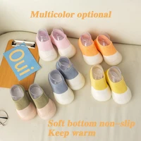 Baby Socks Shoes Infant Color Matching Cute Kids Boys Shoes Doll Soft Soled Child Floor Sneaker BeBe Toddler Girls First Walkers 2