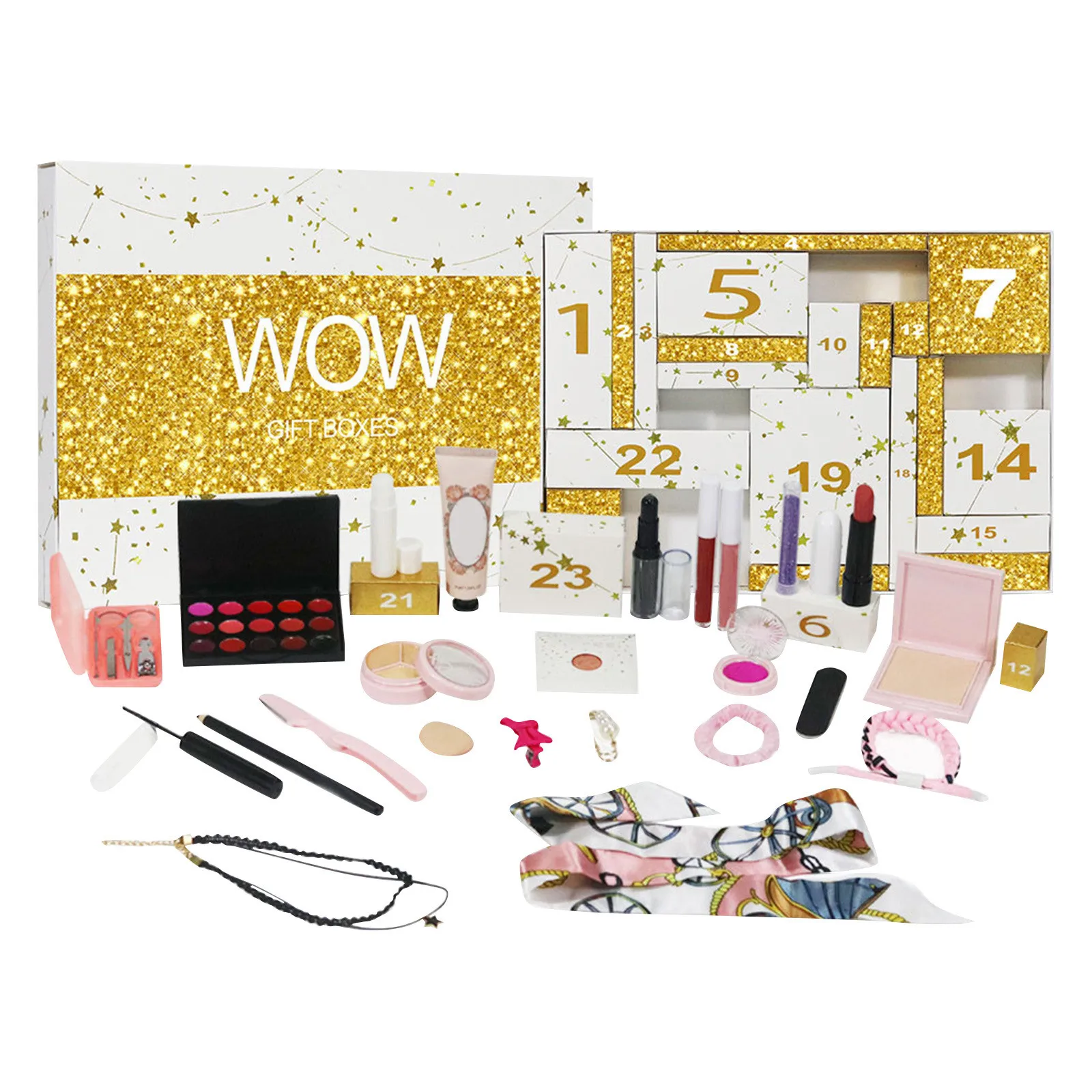 Christmas Advent Calendar Makeup Set 24 Day Countdown for Girls
