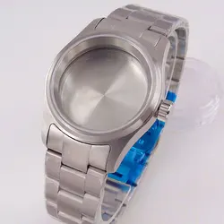 Transparent Titanium Steel Pilot Watch Case with Sapphire, Waterproof & Anti-Allergy Features - NH35 NH36 case (36mm 316L-solid)