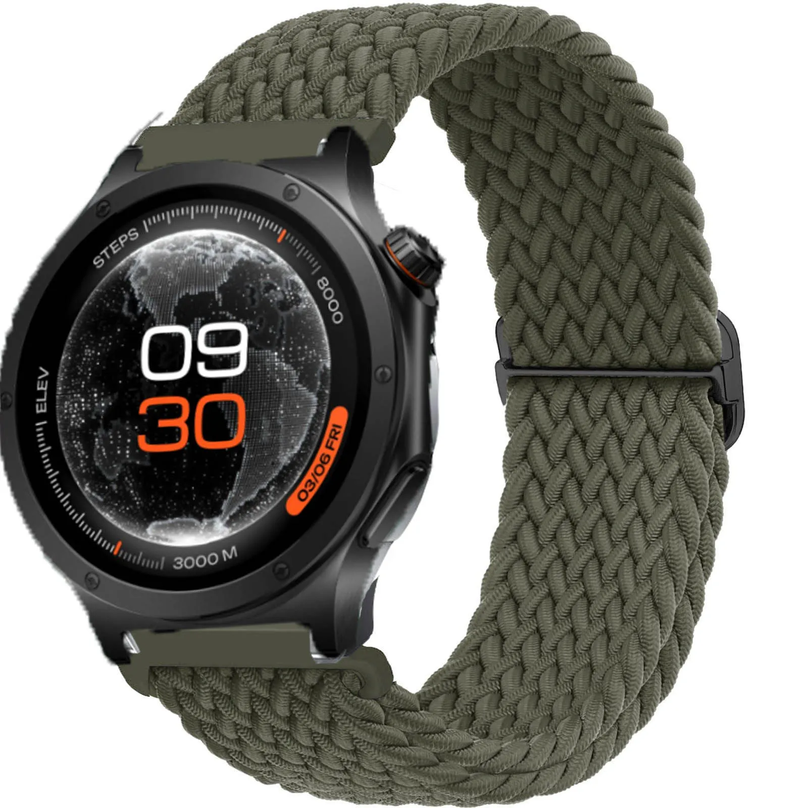 22mm Sport Nylon Braided Bracelet Smartwatch Strap Accessories