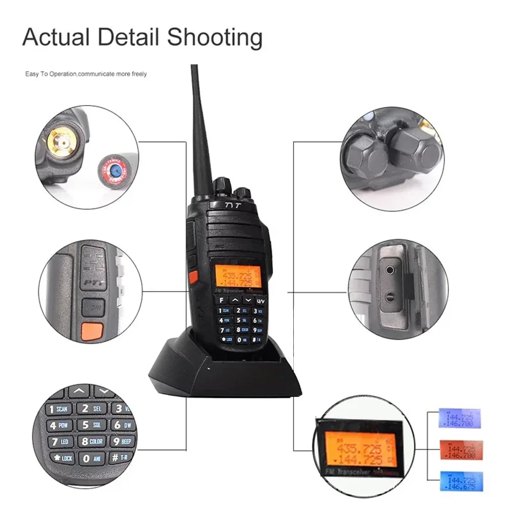TYT TH-UV8000D High Power 10W Dual Band Handheld Transceiver 10KM Amateur Two Way Radio Cross-band Repeater Function FM Radio 5