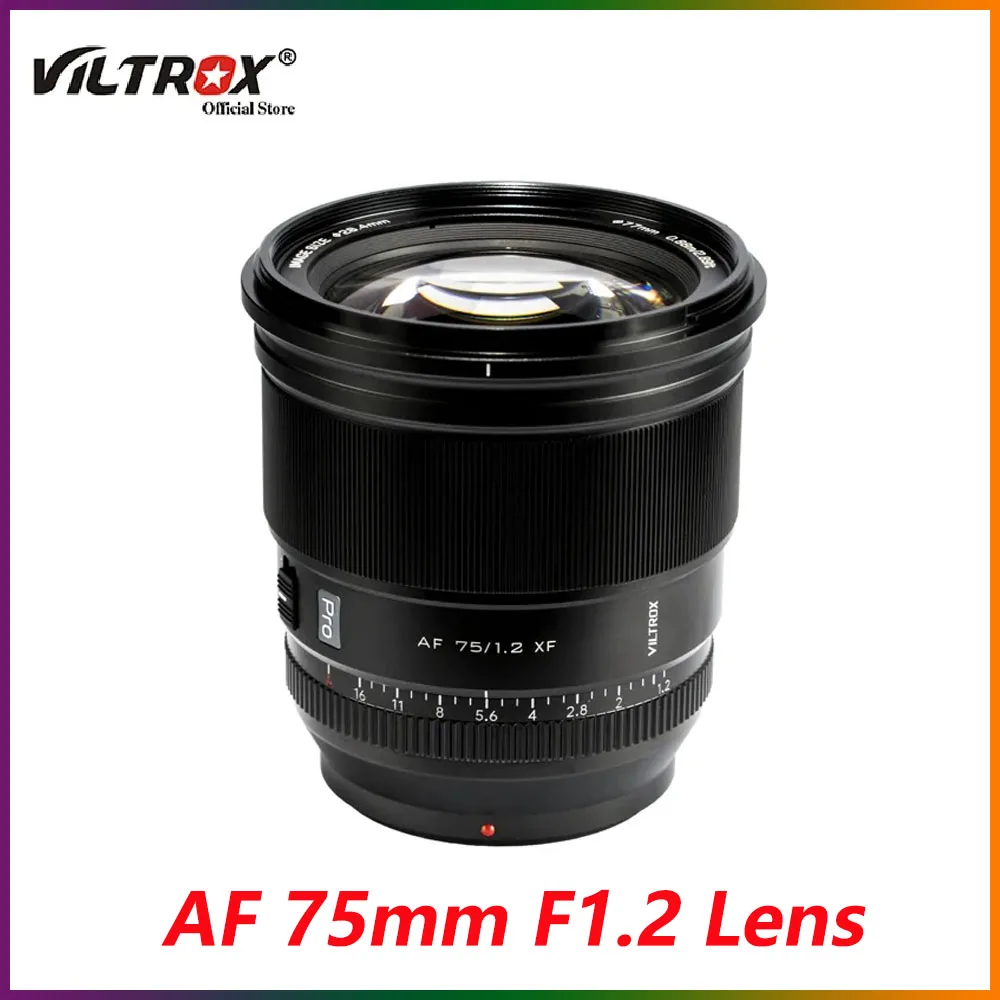 Viltrox Af 75Mm Obiettivo F1.2 Obiettivo Per Fotocamera Con Messa A Fuoco Automatica A Telaio Completo Per Fotocamera Fuji X X-T4 X-T5 X-T20 X-T30 X-H