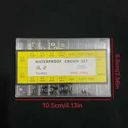 Ultimate Waterproof Watch Crown Stem Kit, 170 - Piece Watch Repair Set (170pcs)