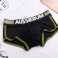 Wholesale cotton men's underwear men's boxers net through u convex design boxers boxers men's underwear 2