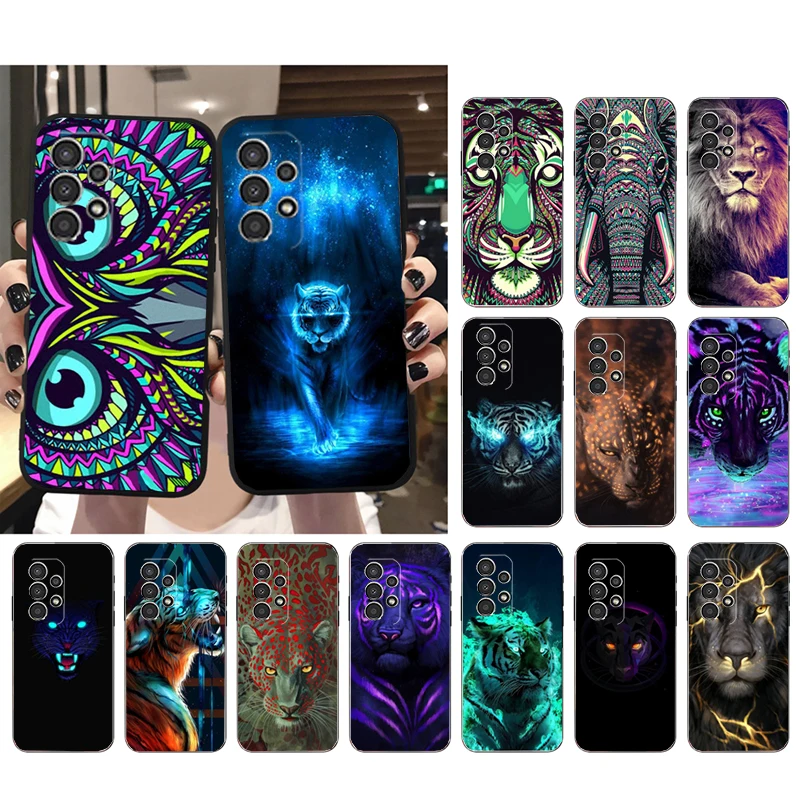 

Animals Lion Wolf Tiger Owl Phone Case For Samsung Galaxy A52S A04S A21S A33 A23 A13 A14 A32 A52 A53 A54 A51 A71 M51