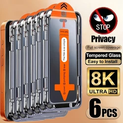 NNBILI Full Coverage Privacy Phone Screen Protector - 1 - 6 Pack - 5 Pieces