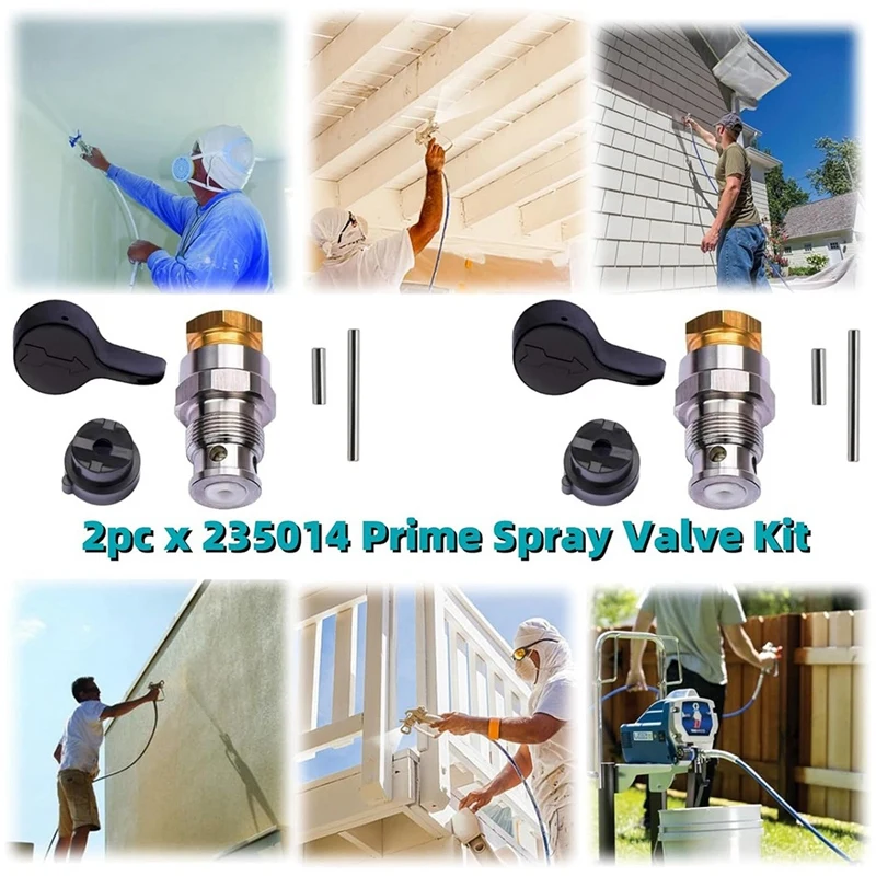 A60Z Top 2 Sets For QMTCYXGS 235014 Prime-Spray Valve Aftermarket Drain Valve Fits 210 230 390 395 490 Airless Paint Sprayer