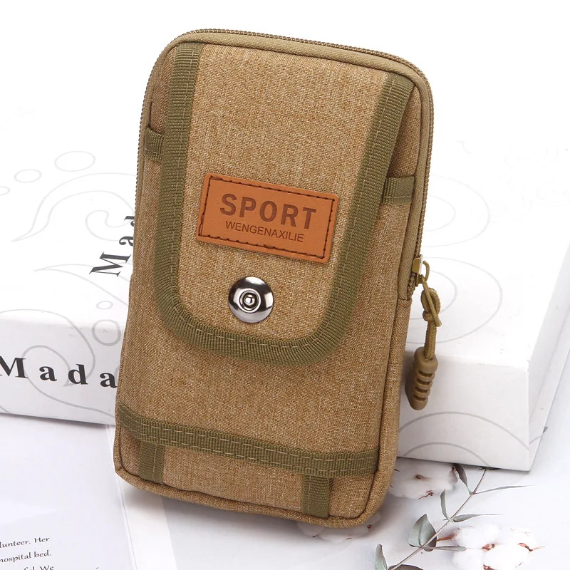 Outdoor Waist Bag Purse Waist Fanny Pack Men 6.5 Inches Phone Pouch Camping Hunting Tactical Edc Bag Unisex Worker running phone waist bag belt