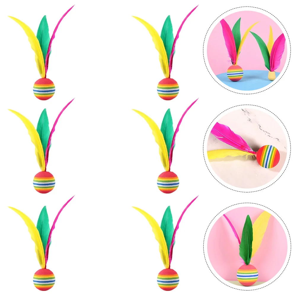 6pcs High elastic Badminton Balls Wear resistant Kids Toy for Courtyard Play Improves Coordination Motor Skills Fun Indoor