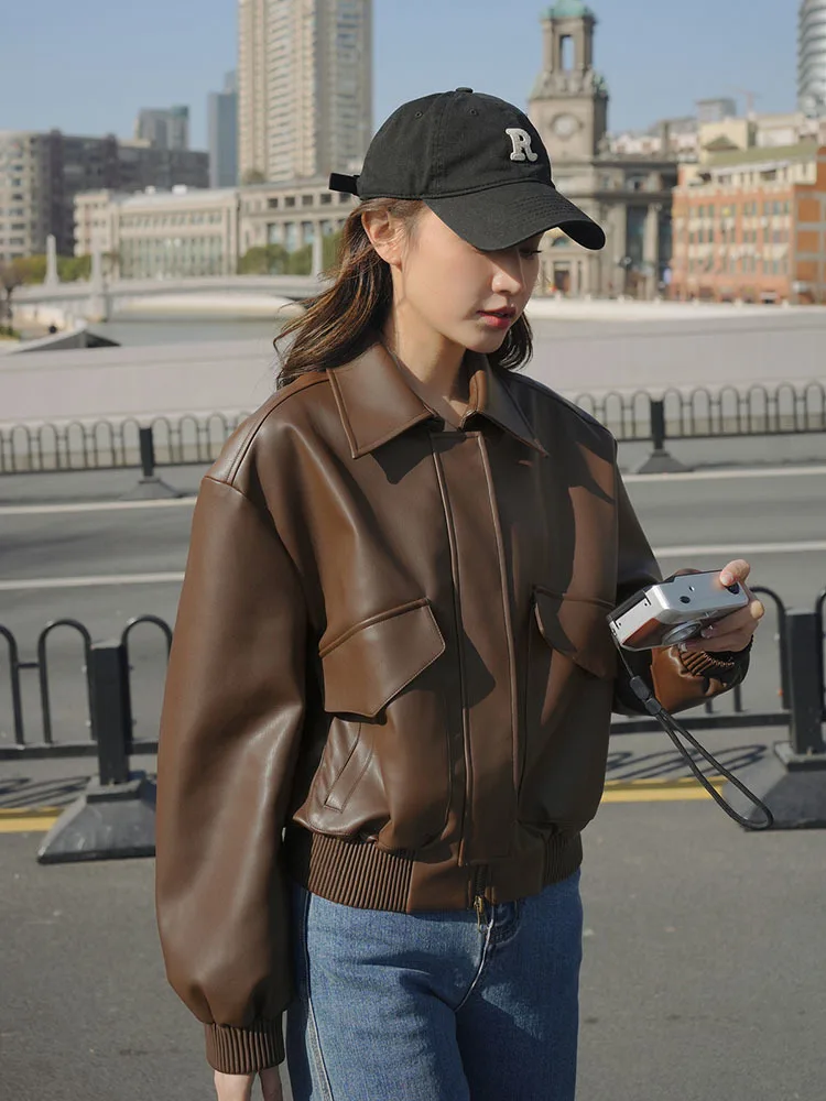 【あるふぁん】 ”本革”leather “短丈“bomber jacket 11-098-0539-7101-