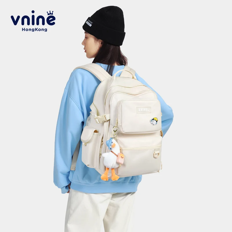 VNINE backpack for women 2024 new minimalist and large capacity high school student backpack for men