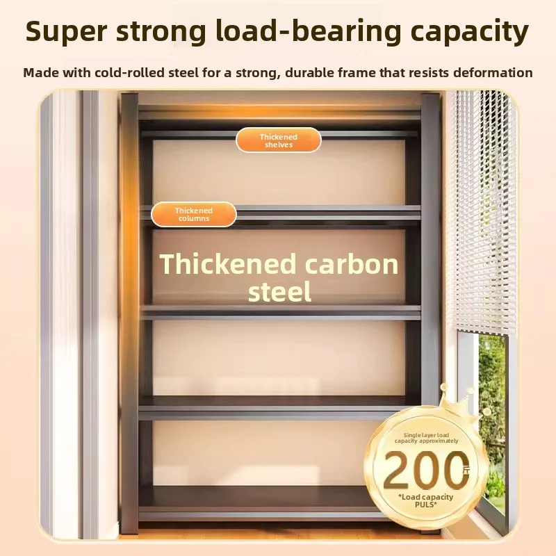 Multi-Layer Home Use Storage Rack Stand Living Room Miscellaneous Storage Organizer Shelf Dustproof Cover Boot Tray - 2