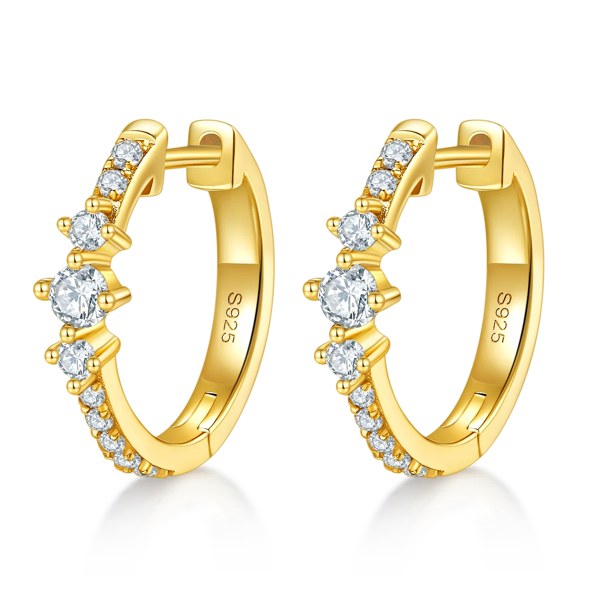0,52 cttw D Farbe Moissanit Creolen Frauen 925 Sterling Silber Edlen Schmuck Bling Mosan Diamant Kreis Ohrringe 16,5 MM Geschenk – Detail 6