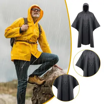 Outdoor Camping Raincoat Poncho. Waterproof. Long thick Women's & Men's Rain Coat. Hooded For Outdoor Hiking, Travel, Climbing 2