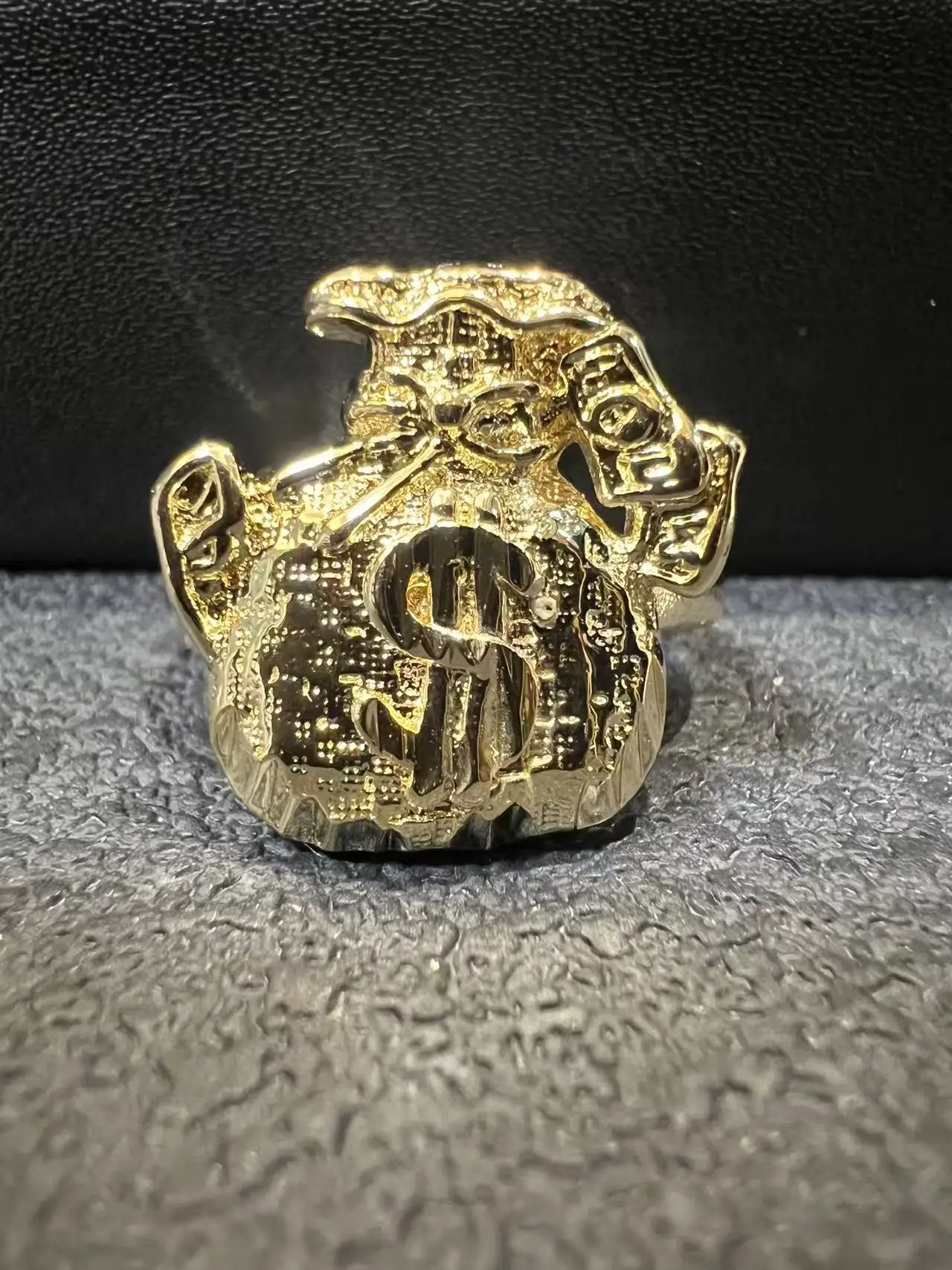 Unique 14K Gold Plated Ring Money Bag Ring Porker Ring 4