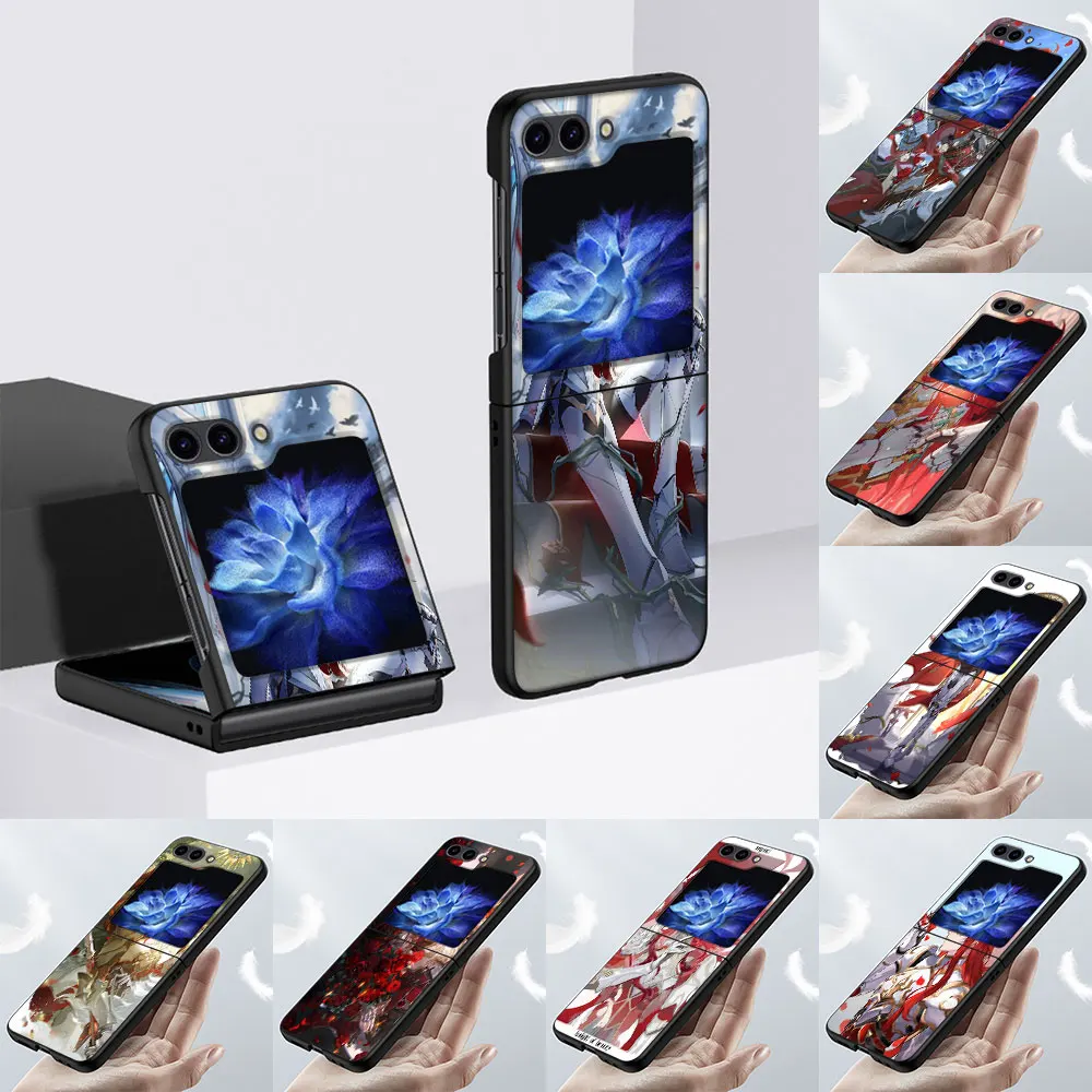 Custodia Star Rail Argenti Per Samsung Galaxy Z Flip5 Cover Pieghevole Nera Z Flip 5 Custodia Rigida Per Cellulare Zflip5 Coque Protettivo