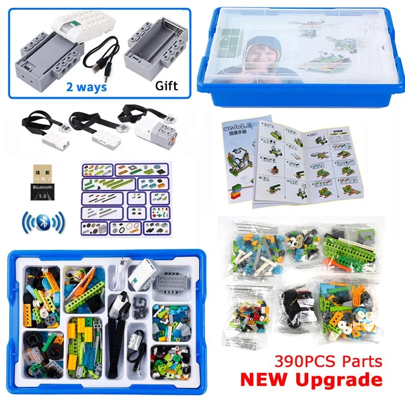 NEW Upgrade 390Pcs WeDo 2.0 Core Set fit Scratch 3.0 Robotics Construction School Steam Educational Bricks Kit DIY Toys Gifts