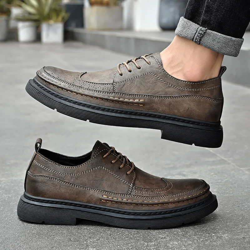 Scarpe casual in pelle da uomo Slip Comode in pelle Casual Trekking Walking Escursionismo leggero
_voghion.com