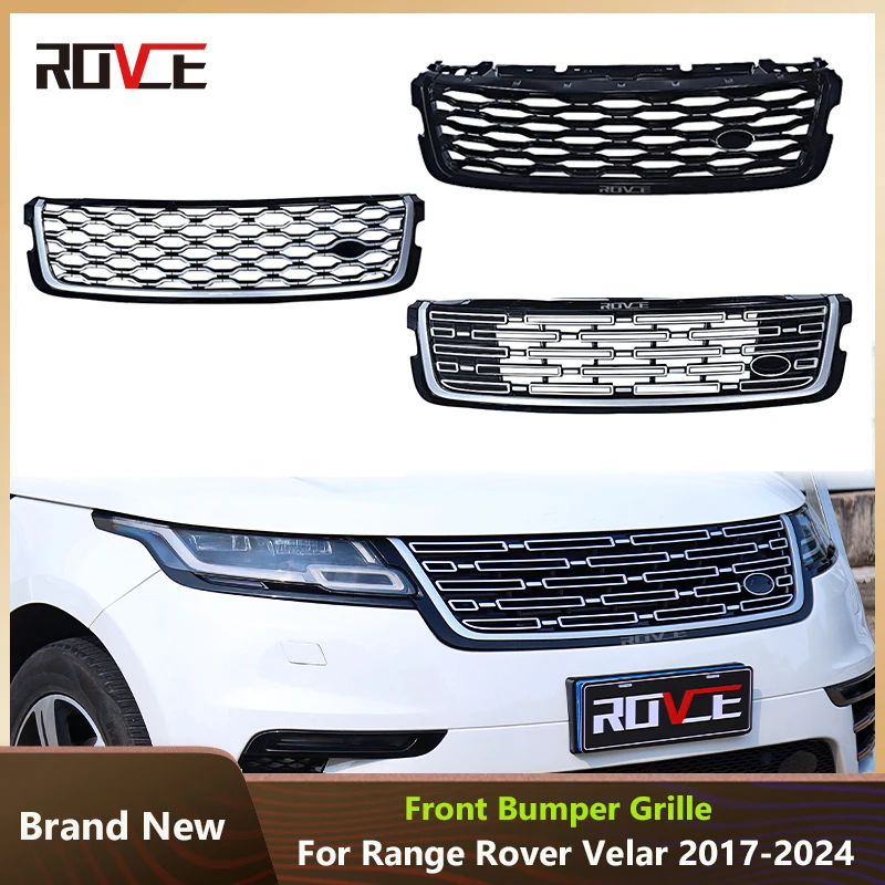 ROVCE передняя решетка Гонки Грили для Land Rover Range Rover Velar L560 2017-2024 Обновленный новый стиль радиатор решетка аксессуары