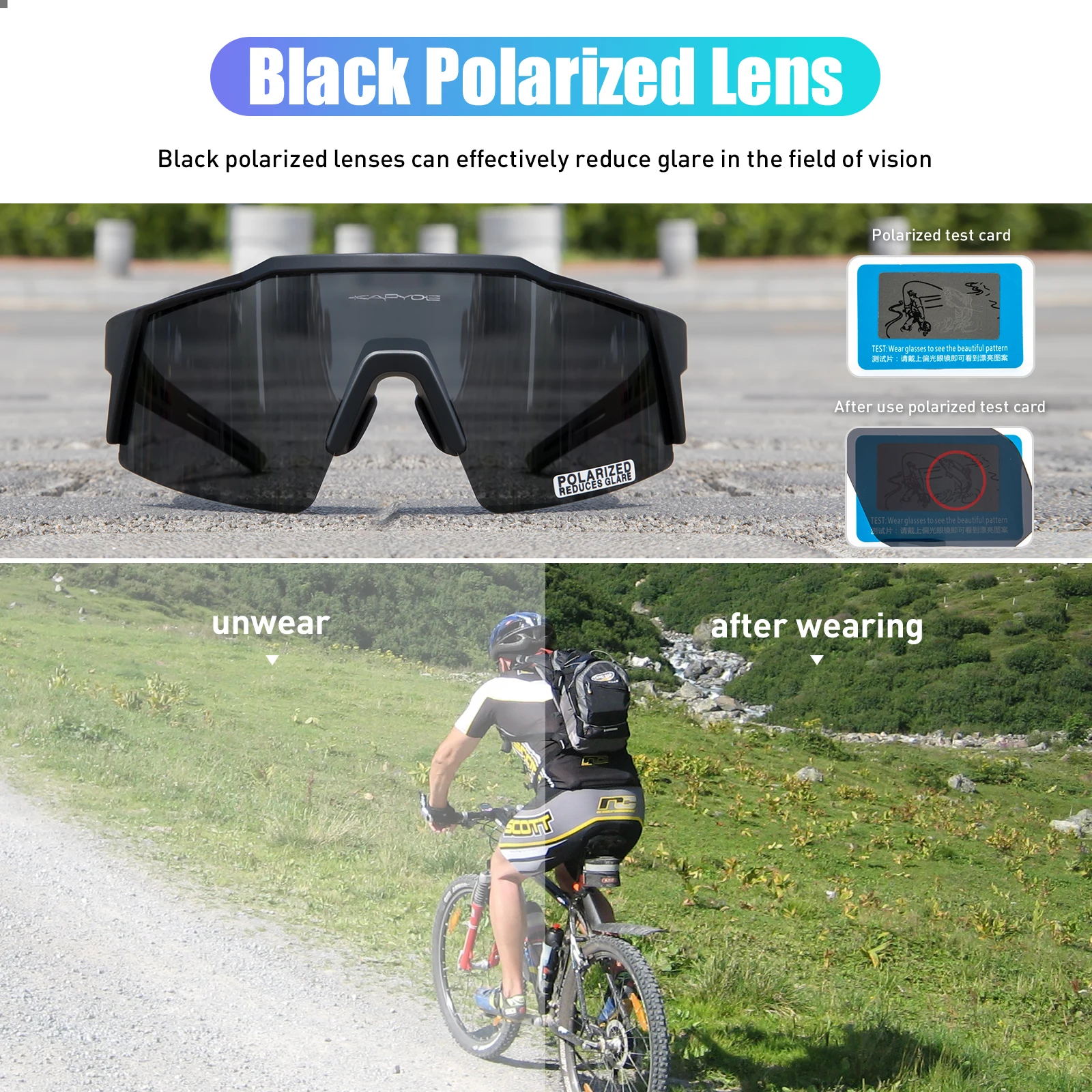 Lunettes De Soleil De Sport Polarisées Avec 5 Lentilles Interchangeables, Lunettes De Cyclisme