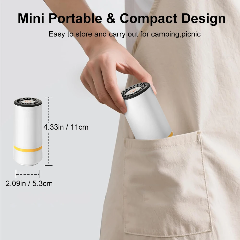 Mini Vacuum Sealer Pump Electric Air Pump Rechargeable Food Vacuum Packer with Food Vacuum Sealer Bags Food Fresh Packaging Bag 6
