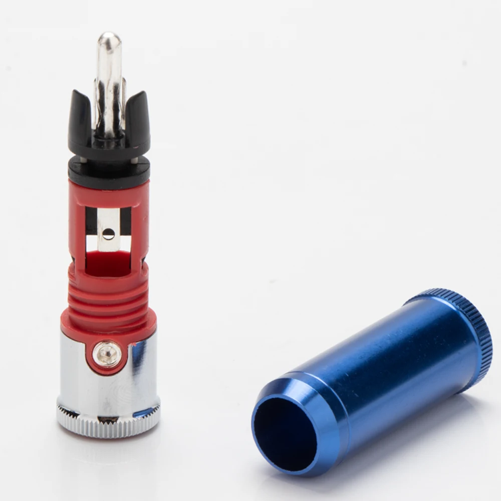Hochwertiger versilberter RCA-Stecker (männlich) für DIY-HiFi-Audio-Lautsprecher-Verstärker-Signalkabel – Detail 7
